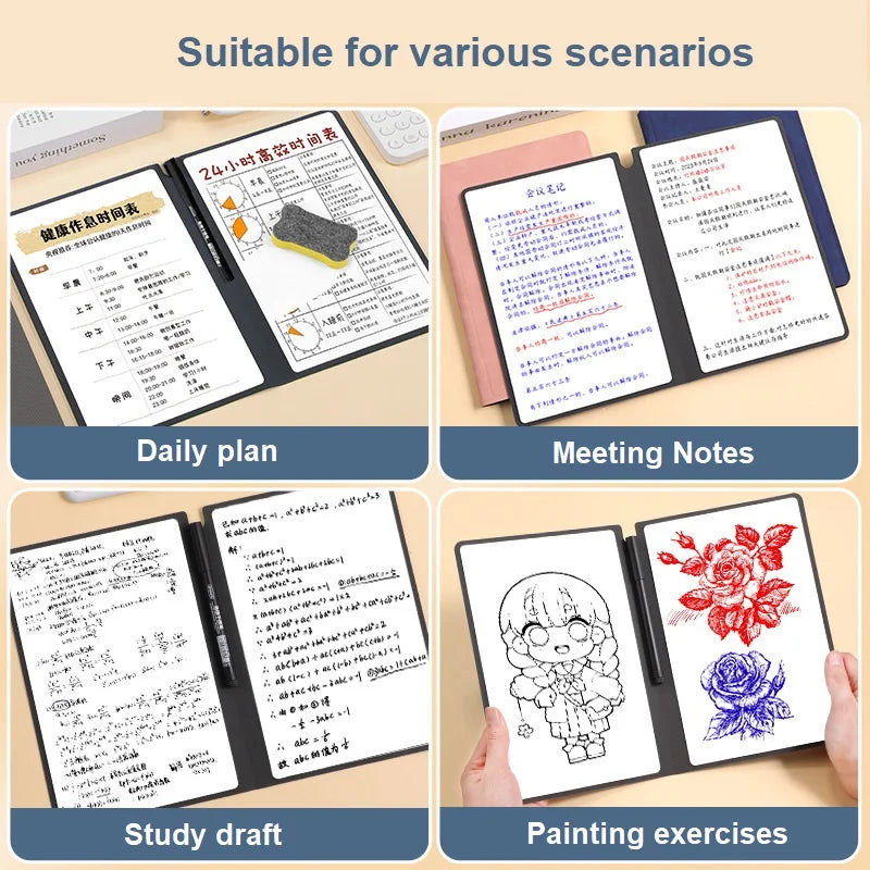 Reusable Whiteboard Notebook Set